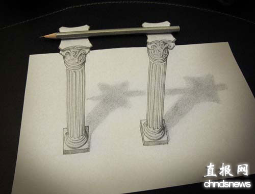 艺术家3D铅笔绘画化平凡为奇迹