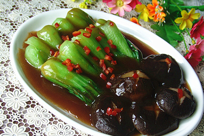 香菇扒油菜