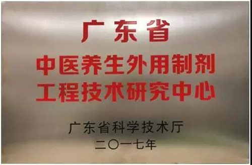 圣原荣获 “广东省中医养生外用制剂工程技术研究中心”认定