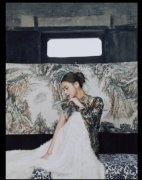  阿娇新国风穿搭优雅多情 穿扎染长裙宛如神女降临 